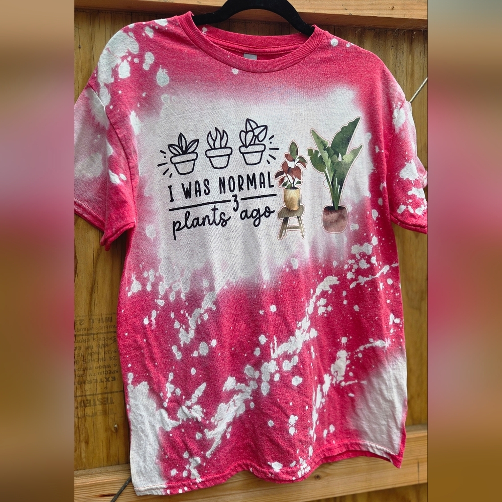 Red and White Funny Plant Graphic Tee